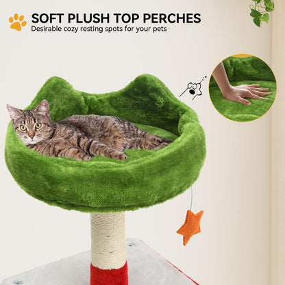 【Fall Deals】Yitahome Tall Cat Tree Tower for Indoor Cats, 75In Multi-Level Cat Climbing Tower with Cat Condos, Top Perches, Hammock, Sisal Scratching Posts and Board, Kittens Play Activity Center, Christmas Decor